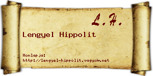 Lengyel Hippolit névjegykártya